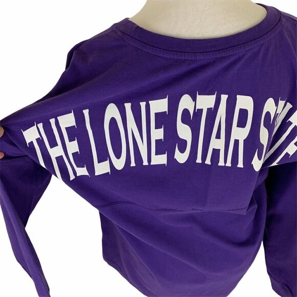 Cotton Gallery Men's S Small Long Sleeve T-Shirt Texas Lone Star State Purple - Picture 5 of 6